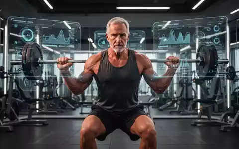 Ein muskulöser Mann mittleren Alters trainiert in einem modernen Fitnessstudio, um Gesundheit und Langlebigkeit zu fördern. - Foto: über boerse-global.de