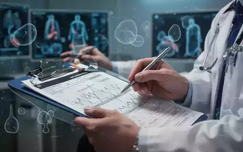 Ein Arzt oder Forscher analysiert medizinische Daten, mit subtilen visuellen Hinweisen auf sensorische Wahrnehmungen und Medikamentenrisiken. - Foto: über boerse-global.de