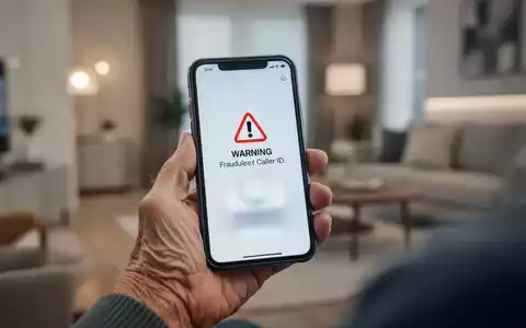 Eine ältere Hand hält ein Smartphone mit einer Warnmeldung, im Hintergrund ein Zuhause. - Foto: über boerse-global.de