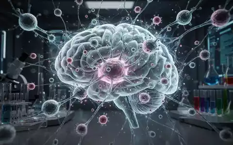 Eine futuristische Darstellung eines neuronalen Netzwerks, das mit biologischen Strukturen wie Exosomen und Stammzellen verschmilzt. - Foto: über boerse-global.de