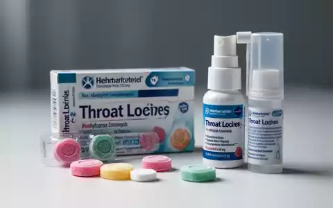 Nahaufnahme verschiedener Halsschmerztabletten und eines Rachensprays auf einer sauberen Oberfläche, betont Hygiene und medizinische Wirkung. - Foto: über boerse-global.de