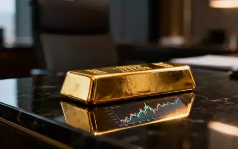 Ein glänzender Goldbarren auf einer dunklen Oberfläche mit einer unscharfen Finanzchart im Hintergrund. - Foto: über boerse-global.de