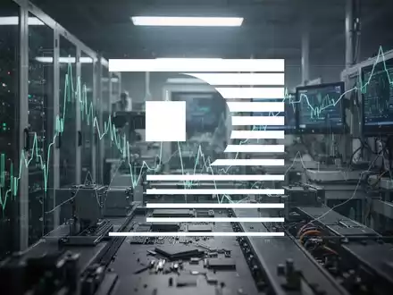 Abstrakte, atmosphärische Darstellung der Halbleiterindustrie mit fallenden Kursen und Unsicherheit. - Foto: über boerse-global.de