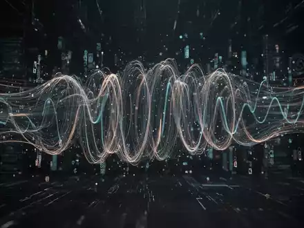 Abstrakte digitale Darstellung von Datenkompression und -fluss, symbolisiert effiziente Software-Updates. - Foto: über boerse-global.de