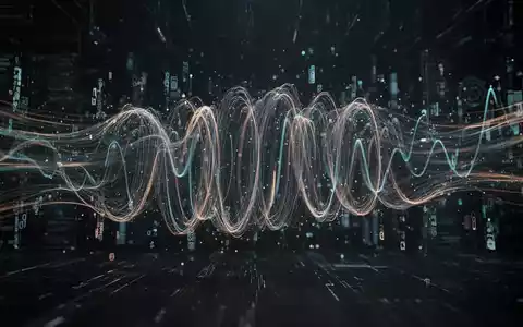 Abstrakte digitale Darstellung von Datenkompression und -fluss, symbolisiert effiziente Software-Updates. - Foto: über boerse-global.de