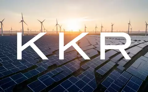 Ein riesiger Solarpark mit Windturbinen im Sonnenaufgang, der Wachstum und Optimismus im Bereich der erneuerbaren Energien vermittelt. - Foto: über boerse-global.de