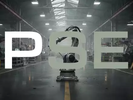 Eine gedämpfte, abstrakte Szene in der Automobilindustrie. Leere, schwach beleuchtete Fabrikhalle mit einem einzelnen, symbolischen Roboterarm. - Foto: über boerse-global.de