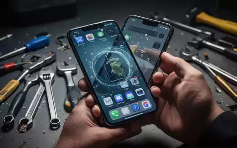 Eine Hand hält ein Smartphone, im Hintergrund liegen Reparaturwerkzeuge. Das Bild symbolisiert Nachhaltigkeit und das Recht auf Reparatur. - Foto: über boerse-global.de