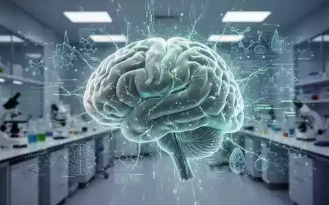 Ein stilisiertes, abstraktes Gehirn, durchzogen von leuchtenden neuronalen Pfaden und digitalen Datenströmen, symbolisiert Forschung und Innovation im Bereich der psychischen Gesundheit. - Foto: über boerse-global.de