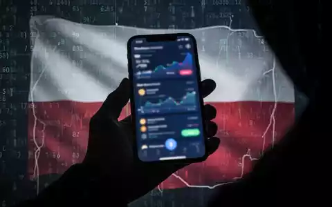 Eine schattenhafte Hand hält ein Smartphone, das Krypto-Konten und digitalen Code anzeigt, im Kontext von Cyberkriminalität. - Foto: über boerse-global.de