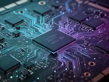 Nahaufnahme einer leuchtenden, komplexen GPU-Platine, die KI-Technologie und steigende Preise im Cloud-Computing symbolisiert. - Foto: über boerse-global.de
