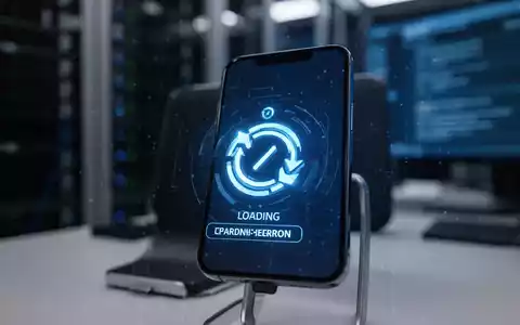 Nahaufnahme eines Smartphone-Bildschirms mit weißem Ladekreis auf dunklem Hintergrund, was auf ein Bootloop-Problem hinweist. - Foto: über boerse-global.de