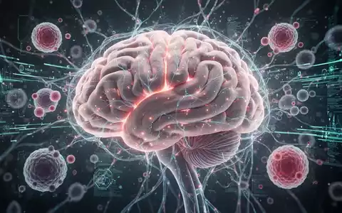 Ein stilisiertes Gehirn, durchzogen von leuchtenden neuronalen Pfaden und digitalen Datenströmen, symbolisiert medizinische Fortschritte bei Alzheimer. - Foto: über boerse-global.de