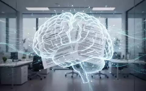 Ein leuchtendes, digitales Gehirn oder Netzwerk, überlagert von Gesetzestexten und Code, symbolisiert KI-Regulierung. - Foto: über boerse-global.de