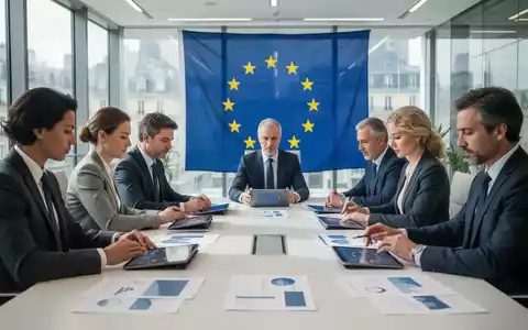 Geschäftsleute besprechen Dokumente und Tablets in einem modernen Büro, das Effizienz und Entlastung symbolisiert. - Foto: über boerse-global.de