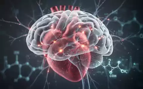 Ein stilisiertes menschliches Gehirn mit leuchtenden neuronalen Pfaden, überlagert von einem Herz und einem Glukosemolekül. - Foto: über boerse-global.de