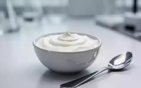 Nahaufnahme einer Schale mit Naturjoghurt und einem Löffel daneben. Der Hintergrund ist unscharf, was eine saubere Umgebung andeutet. - Foto: über boerse-global.de