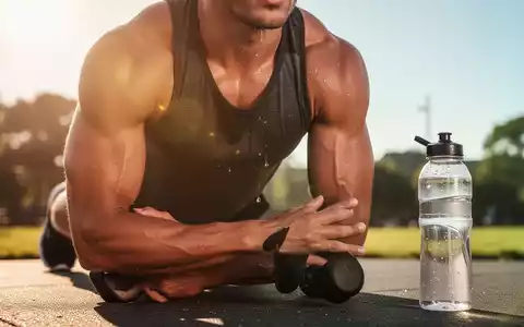 Eine sportliche Person trainiert bei warmem Wetter, umgeben von einem leichten Hitzeschleier, mit Fokus auf Muskeln und Hydration. - Foto: über boerse-global.de