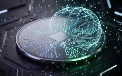 Glühender Siliziumwafer mit Schaltkreisen, überlagert von digitalem neuronalen Netzwerk, symbolisiert KI. - Foto: über boerse-global.de