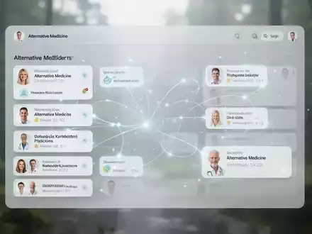 Digitales Verzeichnis von Heilpraktikern auf einem Tablet, umgeben von Pflanzen und sanftem Licht. - Foto: über boerse-global.de