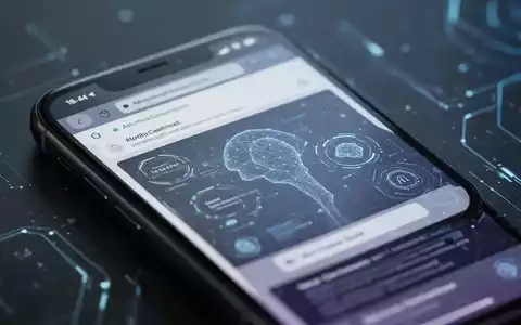 iPhone-Bildschirm mit Browser-Oberfläche und dezenten KI-Elementen, die neue Funktionen andeuten. - Foto: über boerse-global.de