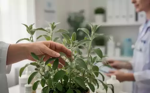 Eine Hand berührt sanft eine Pflanze mit medizinisch aussehenden Blättern in einem ruhigen, natürlich beleuchteten Raum. - Foto: über boerse-global.de