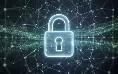 Leuchtendes digitales Vorhängeschloss-Symbol über einem Netzwerkgitter, das Datenschutz und Sicherheit im Technologiekontext symbolisiert. - Foto: über boerse-global.de