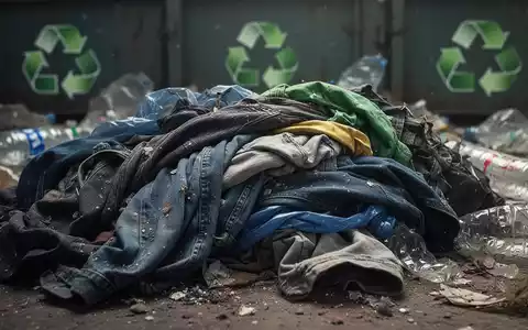 Nahaufnahme von zerknitterter, weggeworfener Kleidung, die die Umweltauswirkungen von Fast Fashion symbolisiert, mit Andeutungen von Recycling. - Foto: über boerse-global.de