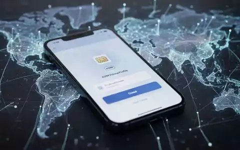 Nahaufnahme eines Smartphone-Bildschirms mit eSIM-Aktivierungsinterface, unscharfer Hintergrund deutet globale Konnektivität an. - Foto: über boerse-global.de