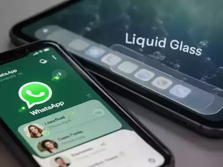 Smartphone- und Tablet-Bildschirme mit WhatsApp-Updates, grünem Punkt auf Profilbild und Liquid-Glass-Design. - Foto: über boerse-global.de