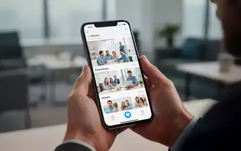 Hände halten ein Smartphone, das eine Foto-Sharing-App anzeigt, mit verschwommenem Hintergrund. - Foto: über boerse-global.de