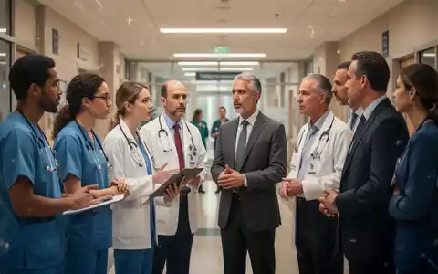 Eine Gruppe von Gesundheitswissenschaftlern und Personalverantwortlichen in einem modernen Büro oder Hörsaal, die sich austauschen und zusammenarbeiten. - Foto: über boerse-global.de