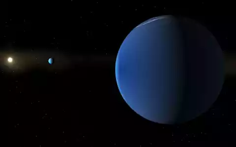 Der Stern TOI-791 und die beiden ihn umrundenden Riesenplaneten. - Foto: Daniel Rutter/NASA/dpa
