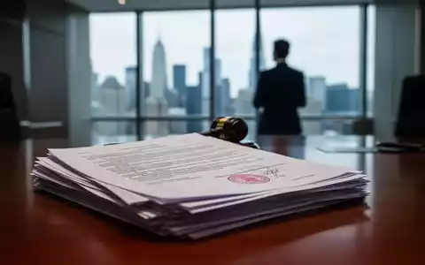 Ein Stapel offizieller Dokumente auf einem Schreibtisch, unscharf im Hintergrund eine Person vor einer Stadtkulisse. - Foto: über boerse-global.de