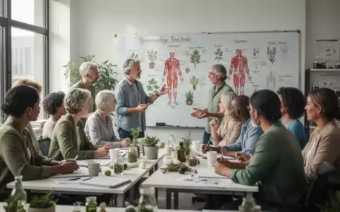 Eine Gruppe erwachsener Studenten in einem hellen Klassenzimmer, die sich mit Naturheilkunde und ganzheitlichen Therapien beschäftigen. - Foto: über boerse-global.de
