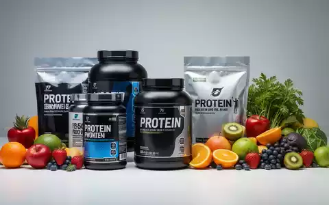 Verschiedene Proteinshakes und Nahrungsergänzungsmittel in ansprechender Verpackung, umgeben von frischem Obst und Gemüse. - Foto: über boerse-global.de