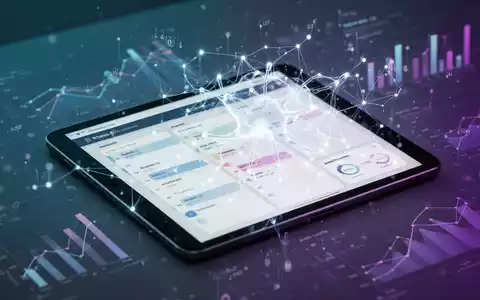 Tablet mit digitalem KI-Planer, umgeben von Finanzdiagrammen und leuchtenden neuronalen Netzlinien, symbolisiert vereinte digitale Umgebungen. - Foto: über boerse-global.de