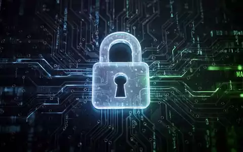 Leuchtendes Vorhängeschloss auf Platine mit digitalen Datenströmen, symbolisiert Cybersicherheit und Malware-Entschlüsselung. - Foto: über boerse-global.de