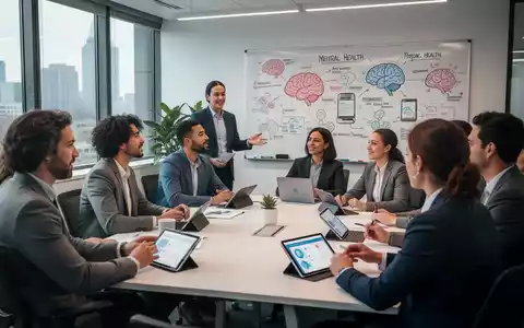 Lehrkräfte nehmen an einer Fortbildung teil, die sich auf psychische Gesundheit und digitale Kompetenzen konzentriert, in einem modernen Seminarraum. - Foto: über boerse-global.de