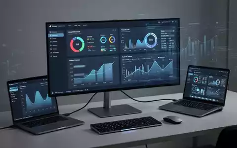 Ein moderner Schreibtisch mit einem Ultrawide-Monitor, der an ein Notebook angeschlossen ist, und minimalistischen Peripheriegeräten. - Foto: über boerse-global.de