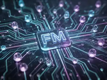 Stilisierte, leuchtende Leiterplatte mit verbundenen Knotenpunkten, die KI und Datenintegration in einer Low-Code-Plattform darstellt. - Foto: über boerse-global.de