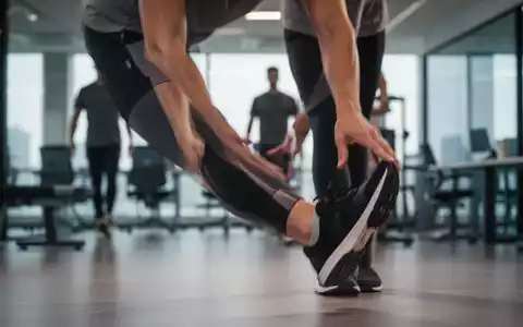 Eine Person dehnt ihr Bein sanft in einer modernen Umgebung, die Aktivität und Erholung symbolisiert. - Foto: über boerse-global.de