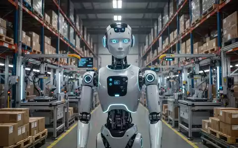 Schlanker, moderner humanoider Roboter Digit in einem High-Tech-Logistiklager mit automatisierten Systemen und Paketen. - Foto: über boerse-global.de