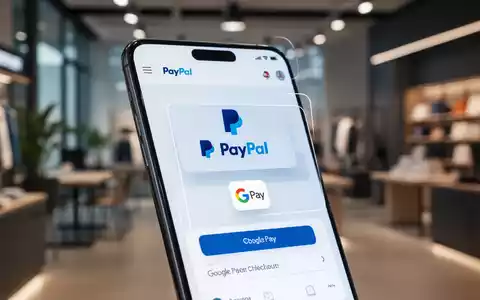 Smartphone-Bildschirm mit PayPal-Logo und Google-Pay-Symbol beim digitalen Bezahlvorgang, symbolisiert integrierte Zahlungslösungen. - Foto: über boerse-global.de