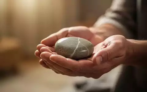 Hände halten einen glatten Stein in einer ruhigen, therapeutischen Umgebung, symbolisch für Heilung und innere Ruhe. - Foto: über boerse-global.de