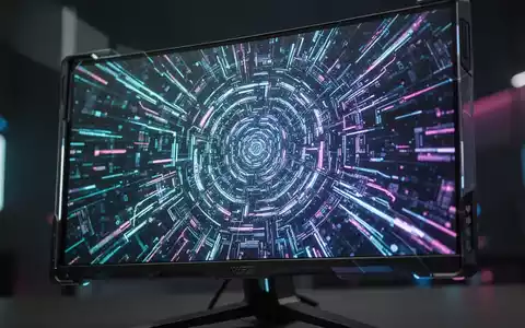 Nahaufnahme eines modernen Gaming-Monitors mit bunten, hochauflösenden Grafiken, die fortschrittliche Display-Technologie zeigen. - Foto: über boerse-global.de