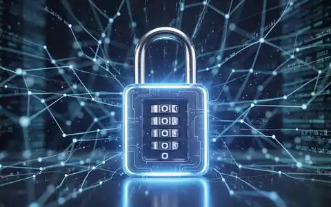 Digitales Vorhängeschloss über einem Hintergrund aus vernetzten Linien, Symbol für Cybersicherheit und Datenschutz. - Foto: über boerse-global.de