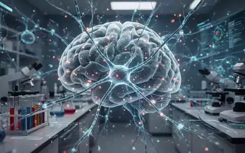 Nahaufnahme von leuchtenden neuronalen Netzwerken und Gehirnsynapsen unter einem Mikroskop in einem Forschungslabor. - Foto: über boerse-global.de