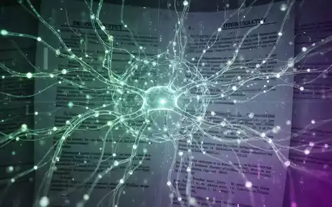 Abstrakte Darstellung von Datenströmen und leuchtenden neuronalen Netzen, überlagert mit Texturen von Rechtsdokumenten. Symbolisiert Daten-Governance und KI-Regulierung. - Foto: über boerse-global.de