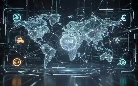 Leuchtende, abstrakte digitale Schnittstelle mit verbundenen Linien und Knoten, die moderne Online-Zahlungssysteme und globale Finanznetzwerke darstellt. - Foto: über boerse-global.de